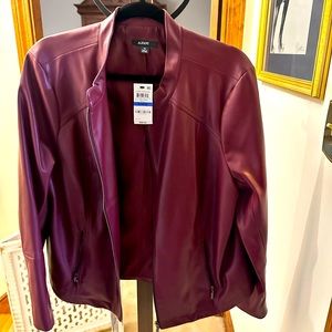 Maroon Leather Jacket